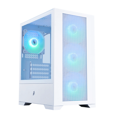 1STPLAYER GO2 W/ MESH FRONT/TG-SIDE USB3 (NO FANS) WHITE MATX PC CASE