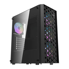 DARKFLASH DK351 W/ 4PCS ARGB FANS BLACK PC CASE
