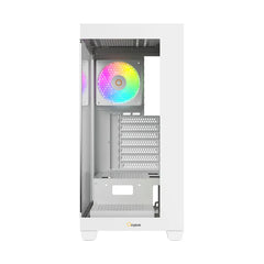 OCYPUS GAMMA C72 WHITE MID-TOWER WITH ARGB FAN PC CASE