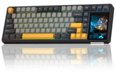 AULA L99 TRI-MODE BLACK PANEL (DARK GRAY+LIGHT GRAY+YELLOW) RAINDROP SWITCH WIRELESS GAMING KEYBOARD
