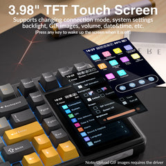 AULA L99 TRI-MODE BLACK PANEL (DARK GRAY+LIGHT GRAY+YELLOW) RAINDROP SWITCH WIRELESS GAMING KEYBOARD