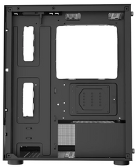 COOLMAN REYNA BLACK WITH 3 PCS RAINBOW FAN MATX PC CASE
