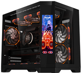 COOLMAN SPECTRA BLACK WITH LCD SCREEN MATX PC CASE