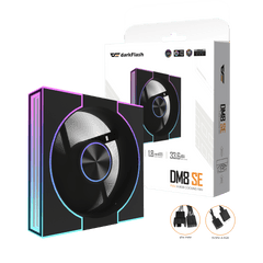DARKFLASH DM8 SE 12CM BLACK PWM ARGB DM8 SE-B-HQ1 CASE FAN