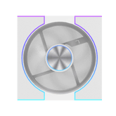 DARKFLASH DM8R SE 12CM ARGB WHITE REVERSE BLADE DM8R SE-W-HQ1 CASE FAN