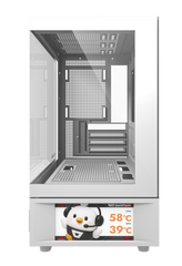 DARKFLASH DS950MV WHITE WITH 6" IPS DISPLAY MATX PC CASE