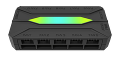 DARKFLASH RC4 2 IN 1 ARGB & PWM BLACK FAN HUB
