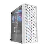 DARKFLASH DK351 W/ 4PCS ARGB FANS WHITE PC CASE