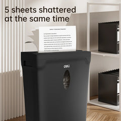 DELI ET022 4X40MM 10 SHEETS 12L 5MIN CROSS CUT PAPER SHREDDER