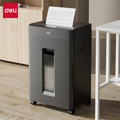DELI ET094 2X12MM 8 SHEET 23L 60MIN MICRO CUT PAPER SHREDDER