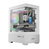 GAMDIAS AURA GC9M ARGB 3*ARGB FANS WHITE PC CASE