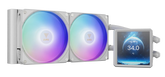 GAMDIAS AURA GL240 LCD WHITE ARGB AIO LIQUID COOLING CPU COOLER