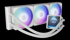 GAMDIAS AURA GL360 LCD WHITE ARGB AIO LIQUID COOLING CPU COOLER