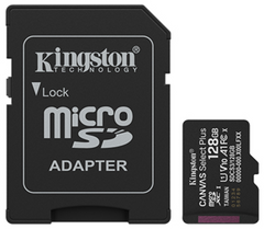 KINGSTON 128GB CANVAS SELECT PLUS SDCS3/128GB WITH ADAPTER MEMORY CARD MICRO SD