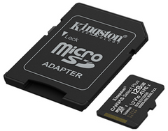KINGSTON 128GB CANVAS SELECT PLUS SDCS3/128GB WITH ADAPTER MEMORY CARD MICRO SD