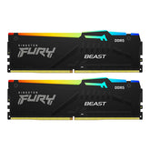 KINGSTON 16GB (2X8GB) PC6000 FURY BEAST KF560C40BBK2-16 NON-RGB DDR5 DIMM MEMORY