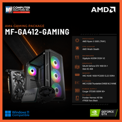 MF-GA412-GAMING (CPU ONLY) AMD RYZEN 5 5500 / GTX 1650 4GB / A520M / 16GB DDR4 / 512GB SSD M.2 NVME PCIE 3 / BLACK CASE