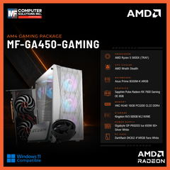 MF-GA450-GAMING (CPU ONLY) AMD RYZEN 5 5600X / RX 7600 8GB / B550M / 16GB DDR4 / 500GB SSD M.2 NVME PCIE 4 / WHITE CASE