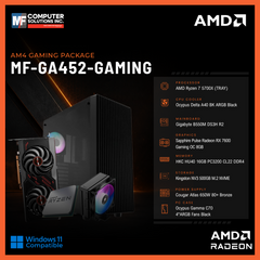 MF-GA452-GAMING (CPU ONLY) AMD RYZEN 7 5700X / RX 7600 8GB / B550M / 16GB DDR4 / 500GB SSD M.2 NVME PCIE 4 / BLACK CASE