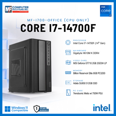 MF-I700-OFFICE (CPU ONLY) INTEL CORE I7-14700F / H610M / GT 710 2GB / 8GB DDR4 / 512GB SSD / CASING WITH 700W PSU