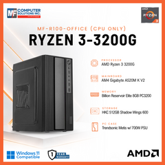 MF-R100-OFFICE (CPU ONLY) AMD RYZEN 3 3200G / A520M / 8GB DDR4 / 512GB SSD / CASING WITH 700W PSU