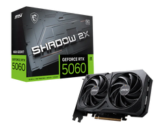 MSI GEFORCE RTX 5060 8GB GDDR7 SHADOW 2X OC GRAPHICS CARD