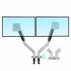 NORTH BAYOU F195A 22"-32" DESKMOUNT SILVER BRACKET WALL MOUNT