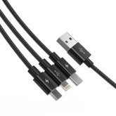 ORICO DATA CABLE UTS-12-V1-BK 3 IN 1 TYPE A TO MICRO-B/TYPE-C/LIGHTNING CABLE