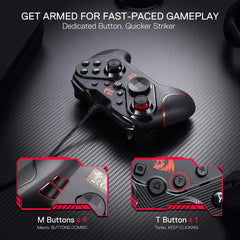 REDRAGON RIFT 710 BLACK USB WIRED GAMEPAD