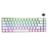 ROYAL KLUDGE RK G68 WHITE RGB BROWN SWITCH GAMING KEYBOARD
