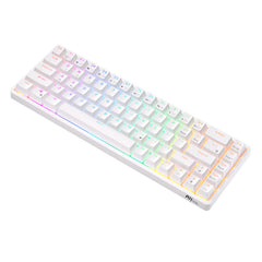 ROYAL KLUDGE RK G68 WHITE RGB BROWN SWITCH GAMING KEYBOARD
