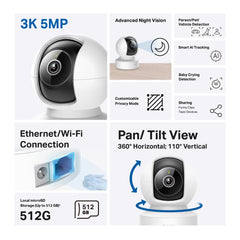 TP LINK TAPO C232 PAN/TILT SECURITY 3K 5MP SMART SECURITY CAMERA