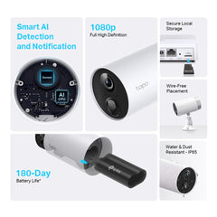 TP LINK TAPO C400S2 SMART WIRE 2 CAMERA 1080P AI SMART SECURITY CAMERA