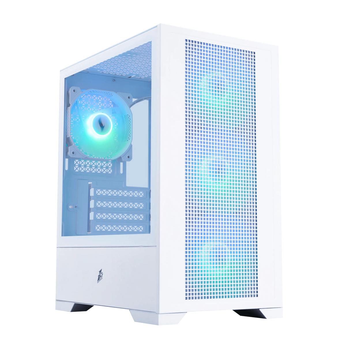 1STPLAYER GO2 W/ MESH FRONT/TG-SIDE USB3 (NO FANS) WHITE MATX PC CASE