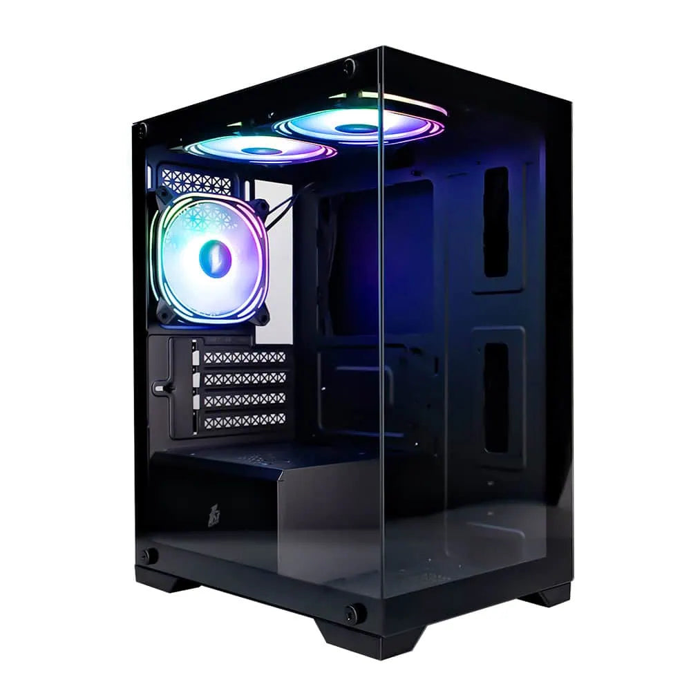 1STPLAYER MIKU MI2 WITH TEMPERED GLASS FRONT AND SIDE (NO FANS) BLACK MATX PC CASE