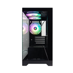 1STPLAYER MIKU MI2 WITH TEMPERED GLASS FRONT AND SIDE (NO FANS) BLACK MATX PC CASE