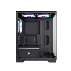 1STPLAYER MIKU MI2 WITH TEMPERED GLASS FRONT AND SIDE (NO FANS) BLACK MATX PC CASE
