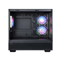 1STPLAYER MIKU MI5 WITH TEMPERED GLASS FRONT AND SIDE WITH USB3 (NO FANS) BLACK MATX PC CASE