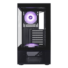 1STPLAYER MIKU MI7-A W/ TG-FRONT AND SIDE USB3 (NO FANS) BLACK ATX PC CASE