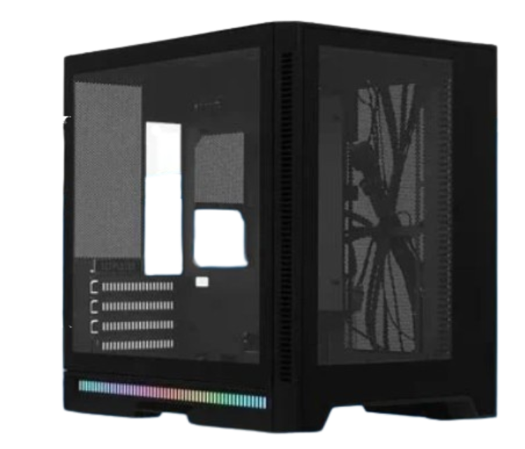 1STPLAYER STEAMPUNK SP6-GO MESH WITH ARGB/TG-SIDE (NO FANS) BLACK MATX PC CASE