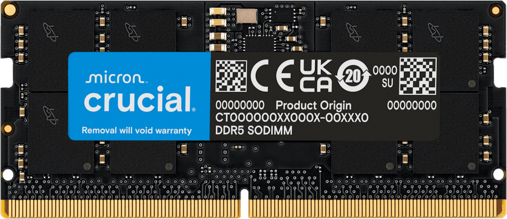 CRUCIAL 32GB 5600MHZ DDR5 SODIMM MEMORY