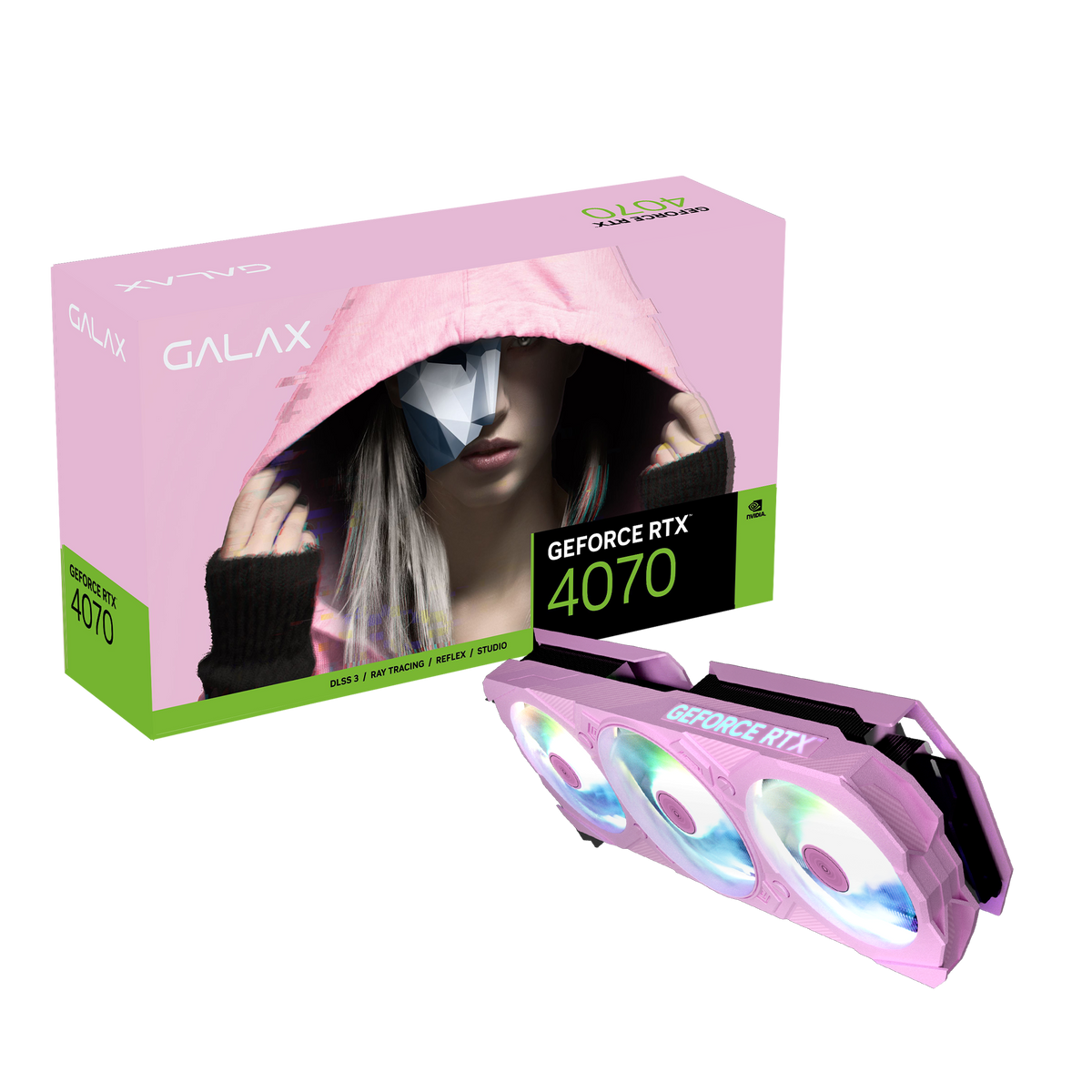 GALAX GEFORCE RTX 4070 12GB GDDR6X EX GAMER PINK GRAPHICS CARD