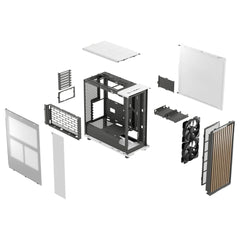 FRACTAL NORTH WHITE TG CLEAR TINT FD-C-NOR1C-04 PC CASE