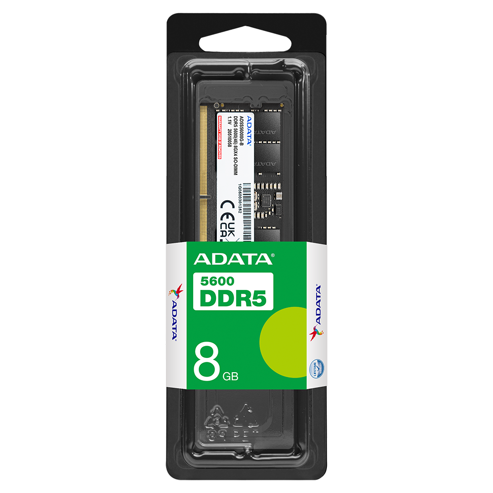 ADATA 8GB 5600 AD5S56008G-S DDR5 SODIMM MEMORY