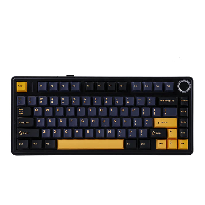 AULA F75 75% WIRELESS MECHANICAL BLACK,DARK BLUE,ORANGE RGB GAMING KEYBOARD