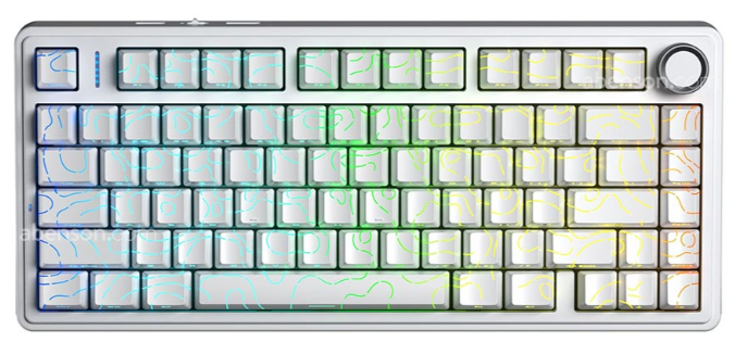 AULA F75 WIRELESS MECHANICAL WHITE CONTOUR,SEIYA SWITCH RGB GAMING KEYBOARD