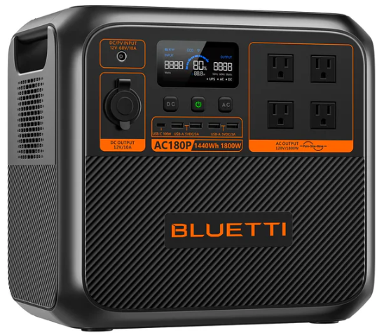 BLUETTI AC180P 1800W PORTABLE POWER STATION