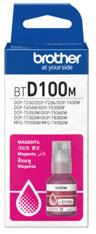 BROTHER BTD100M MAGENTA 108ML INK BOTTLE