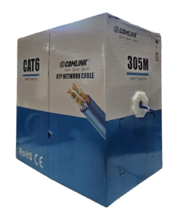 COMLINK 23AWG 305M BLUE CAT6 UTP CABLE