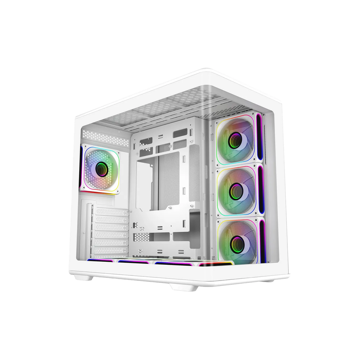 COOLER MASTER ELITE 600 WHITE 7* ARGB FANS E600-WGNN-S02 PC CASE